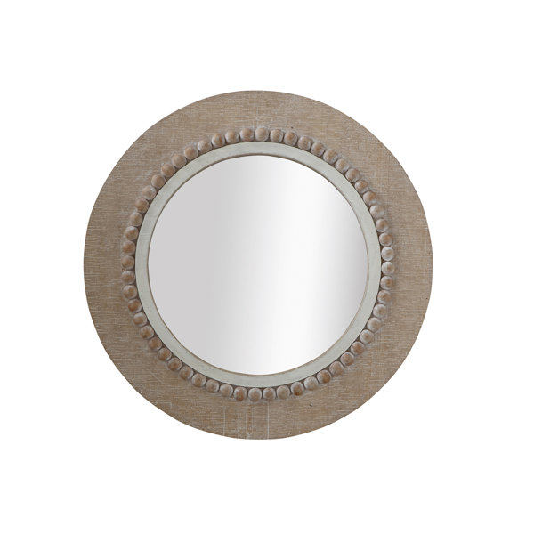 Ophelia & Co. Bevier Round Decorative Wood Wall Accent Mirror & Reviews